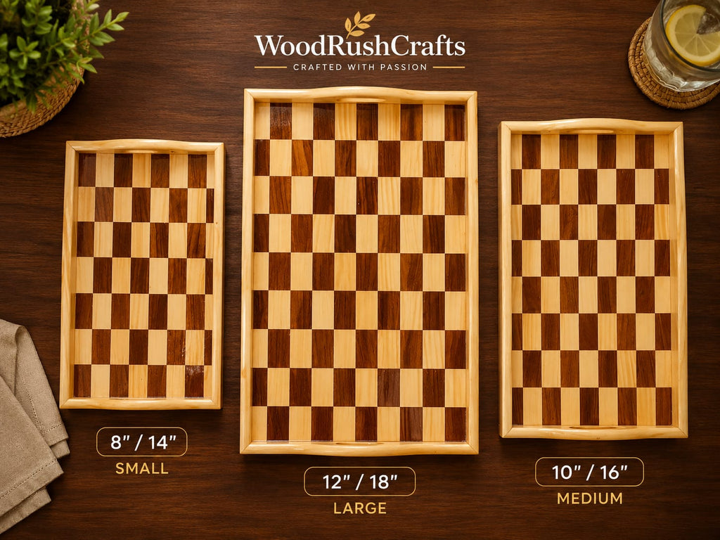 Two-Tone Wooden Serving Tray | Kail & Sheesham Wood
