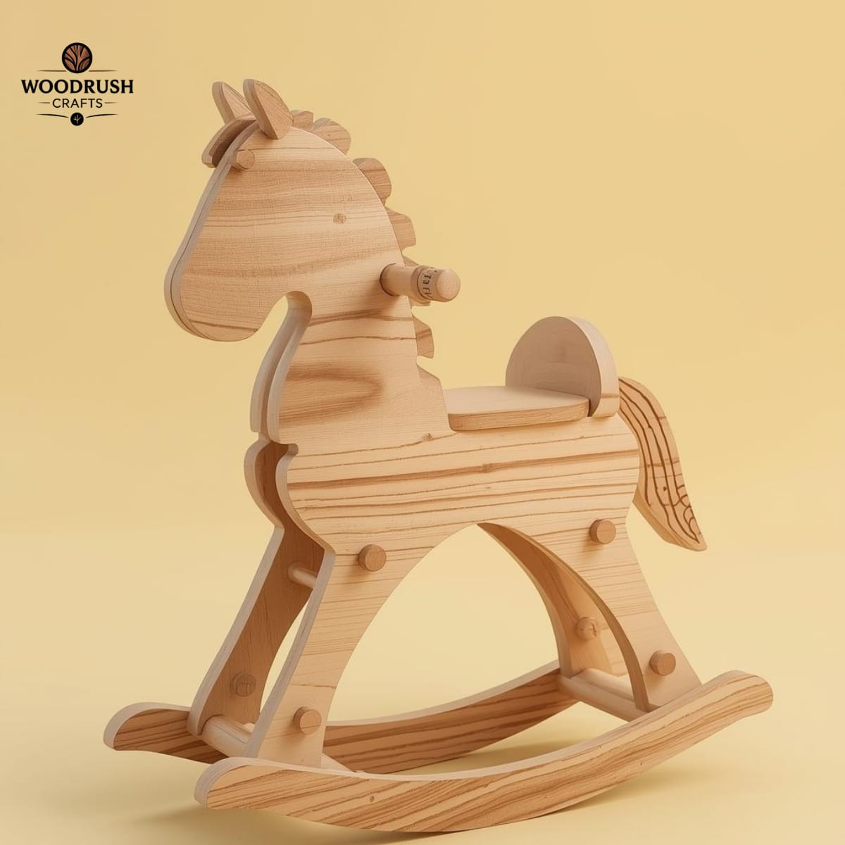 Solid Wood Rocking Horse | Safe & Durable Nursery Toy