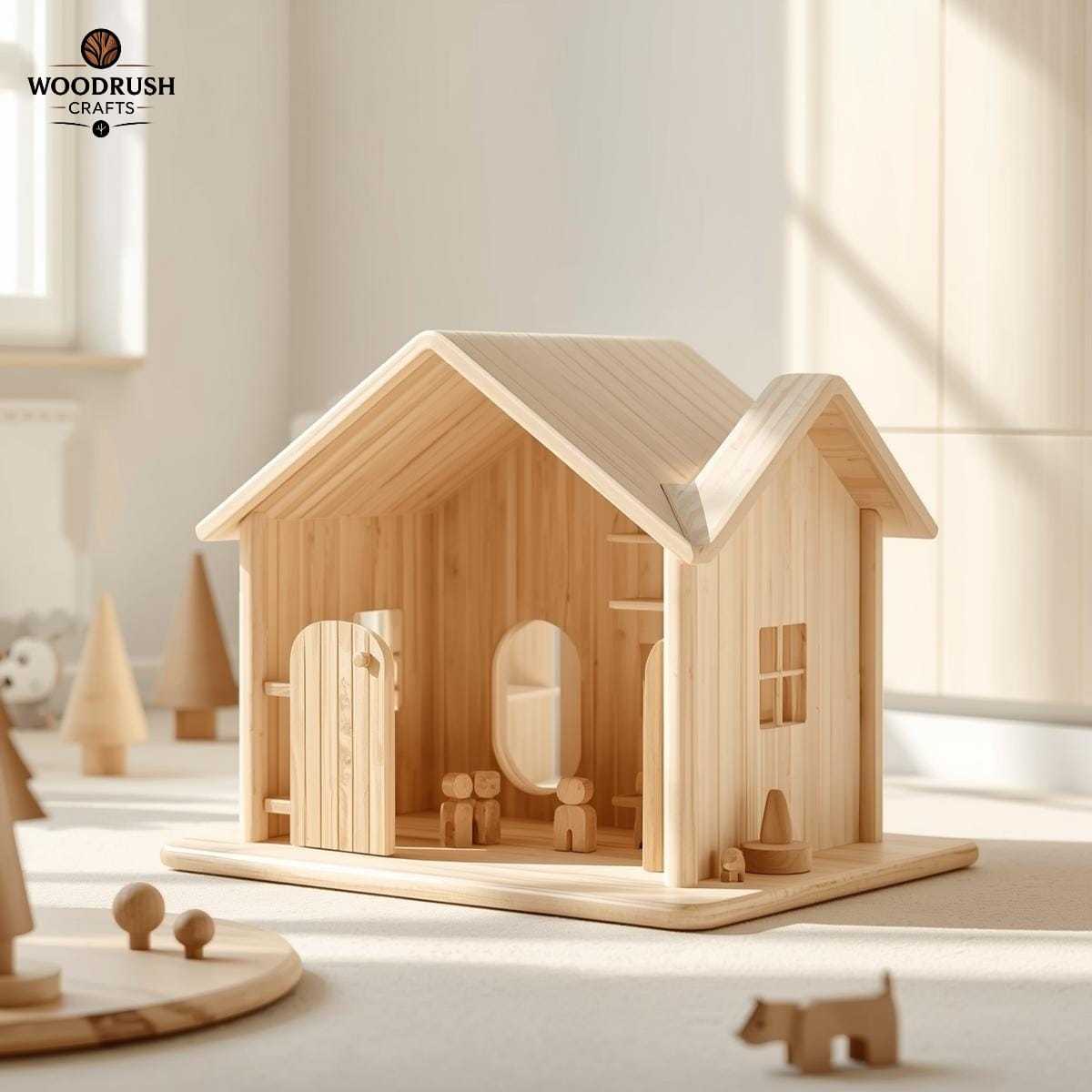 Wooden Mini Playhouse – Artisan-Crafted Imaginative Toy