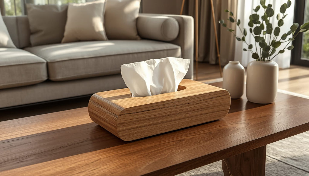 Handcrafted Solid Wood Tissue Box Cover.