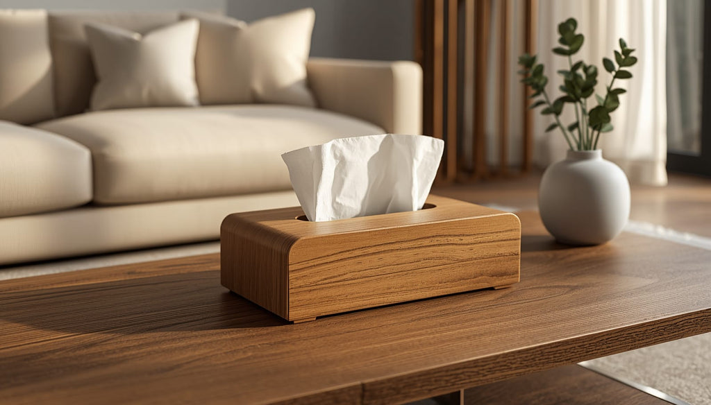 Handcrafted Solid Wood Tissue Box Cover.