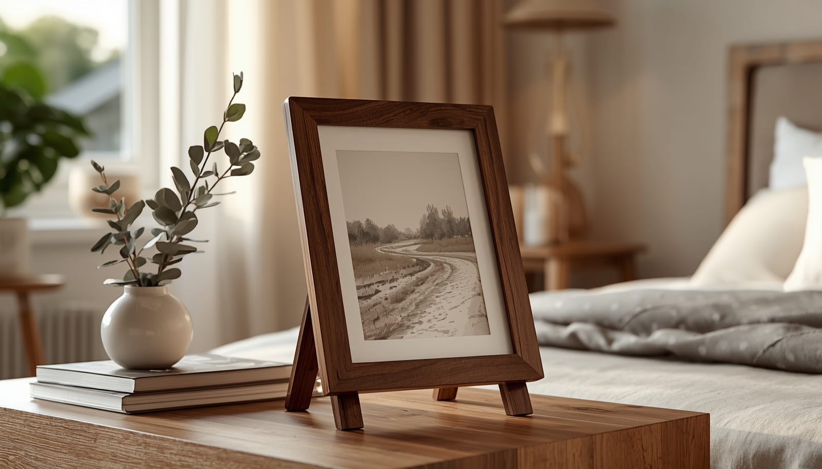 Handcrafted Solid Wood Photo Frame — Timeless Memories.