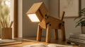 Handcrafted Wooden Study Lamp – Warm Glow & Artisan Design for Your Desk