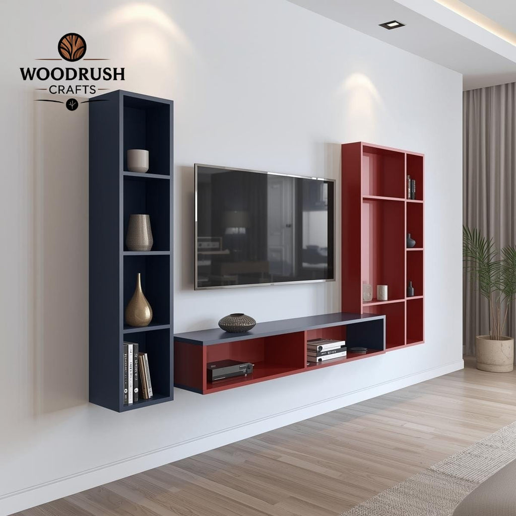 Handcrafted Wooden LCD Rack — Elegant Home Entertainment Stand