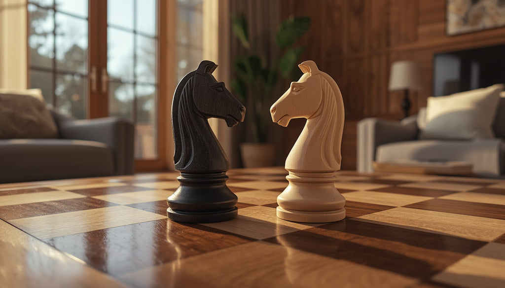 Royal Gloss Chess Set — Handcrafted Pure Wood with Mirror Shine