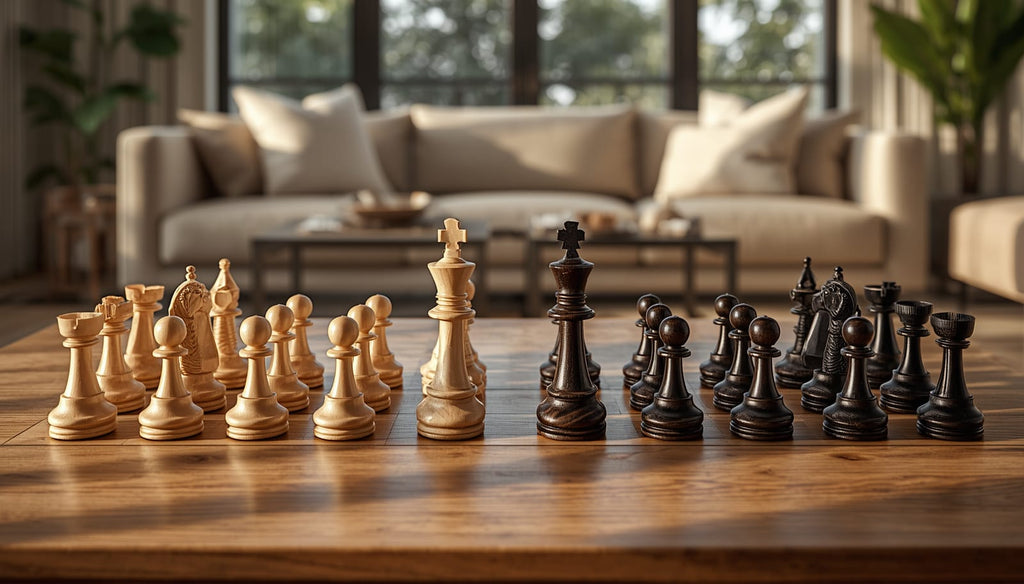 Royal Gloss Chess Set — Handcrafted Pure Wood with Mirror Shine