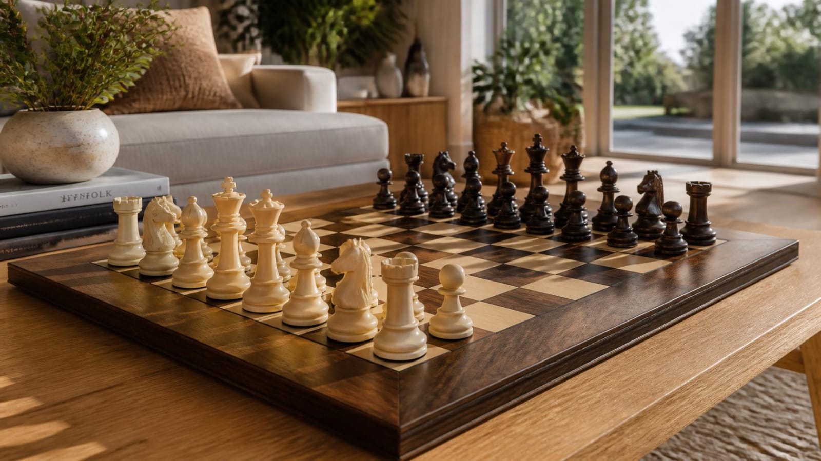 Royal Gloss Chess Set — Handcrafted Pure Wood with Mirror Shine