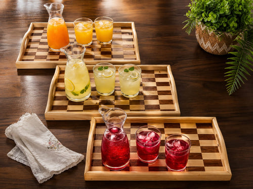 Two-Tone Wooden Serving Tray | Kail & Sheesham Wood