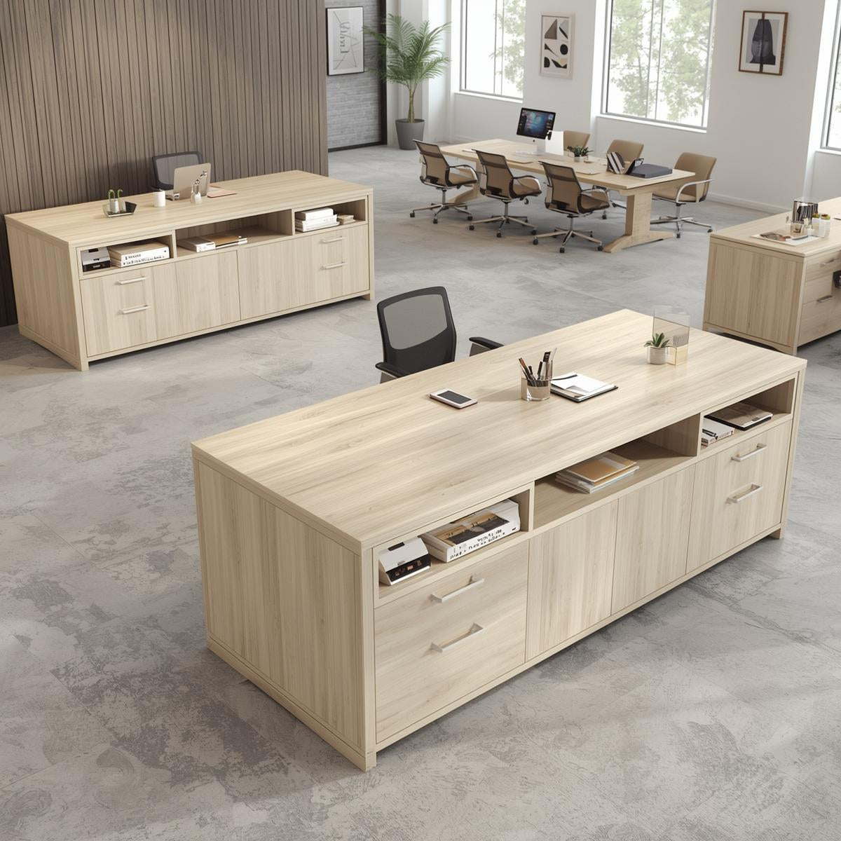 Modern Office Counter — High Gloss Laminated Finish | Sleek, Durable & Professional