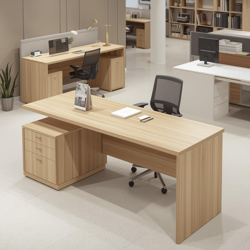 Modern Office Counter — High Gloss Laminated Finish | Sleek, Durable & Professional