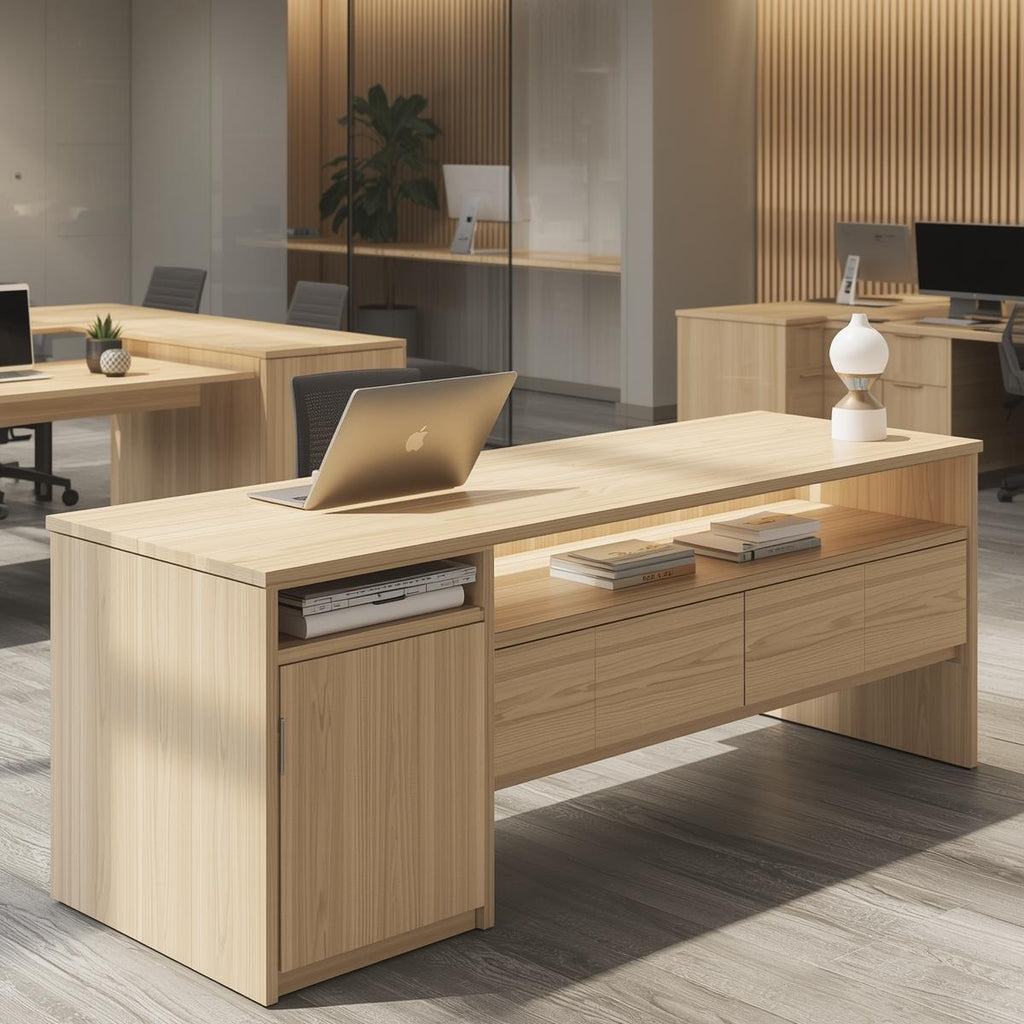 Modern Office Counter — High Gloss Laminated Finish | Sleek, Durable & Professional