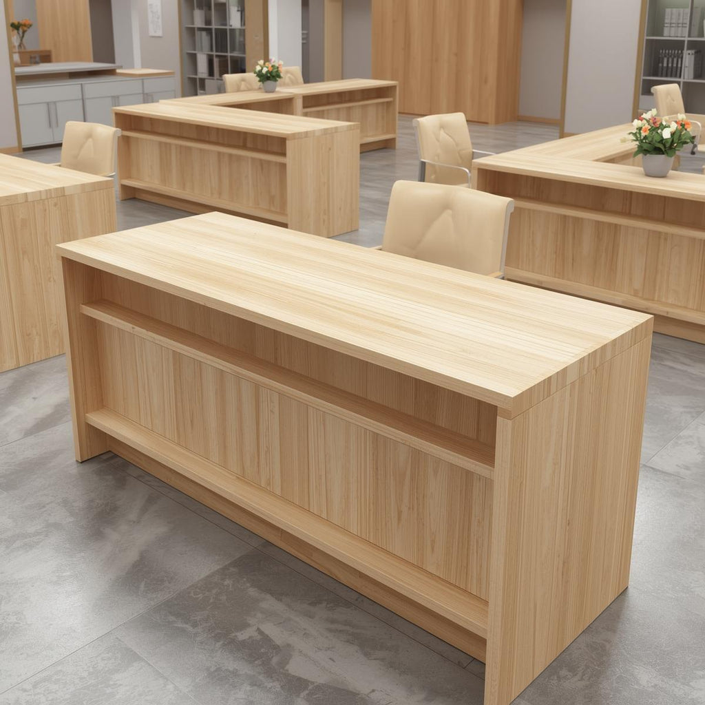 Modern Office Counter — High Gloss Laminated Finish | Sleek, Durable & Professional
