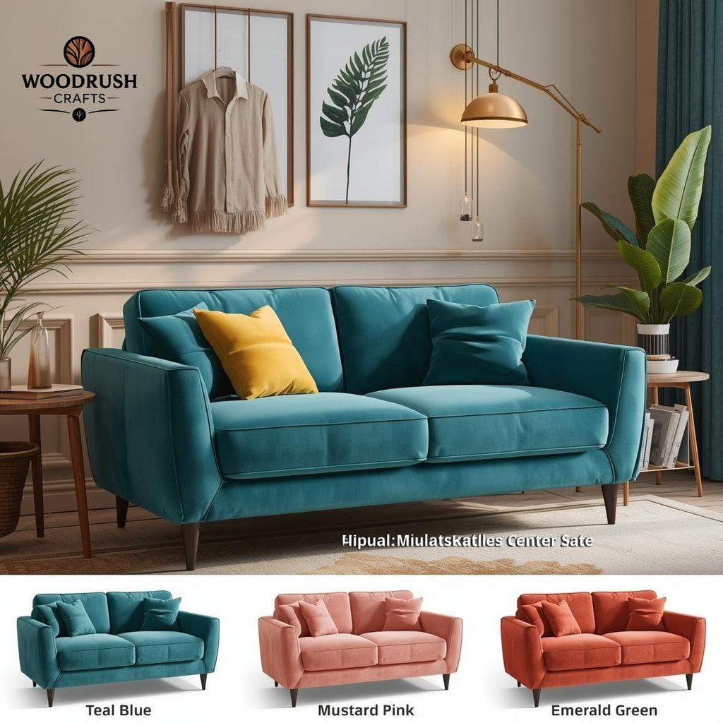 Handcrafted Custom Sofa Set – Premium Upholstery & Solid Wood Frame