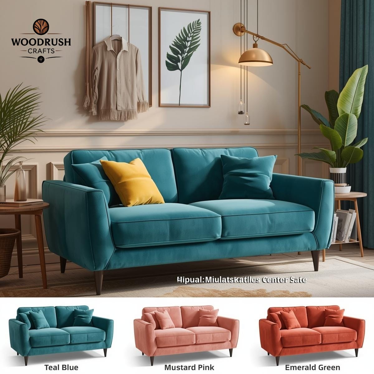 Handcrafted Custom Sofa Set – Premium Upholstery & Solid Wood Frame