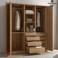 Modern Laminated Wardrobe with Hangers & Drawers – Sleek Storage Solution