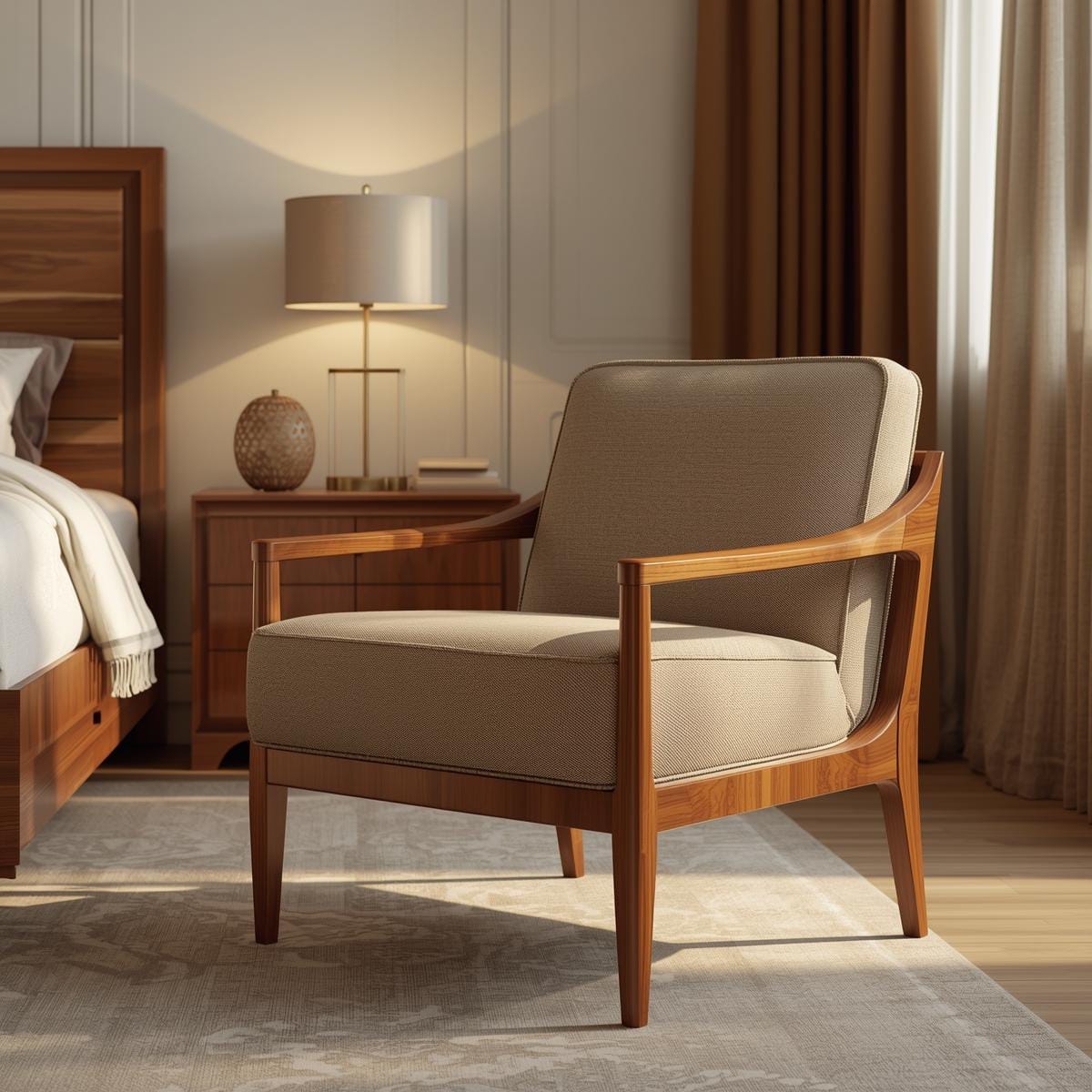 Handcrafted Wooden Bedroom Chair — Built for Comfort, Designed to Last