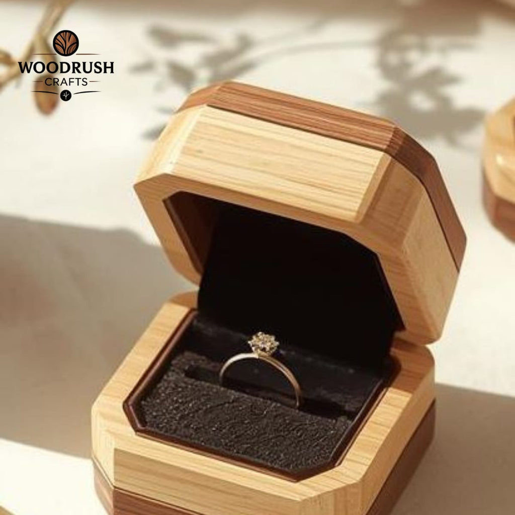 Handcrafted Wooden Ring Box — Specially Designed for Couples & Engagements