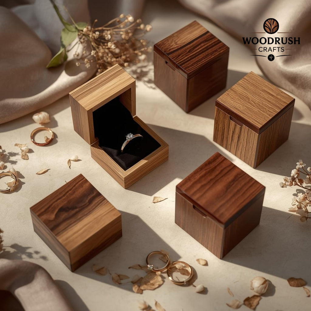 Handcrafted Wooden Ring Box — Specially Designed for Couples & Engagements