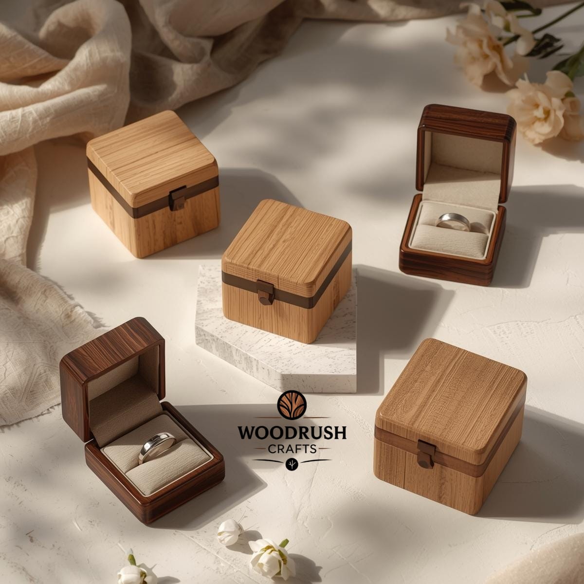 Handcrafted Wooden Ring Box — Specially Designed for Couples & Engagements
