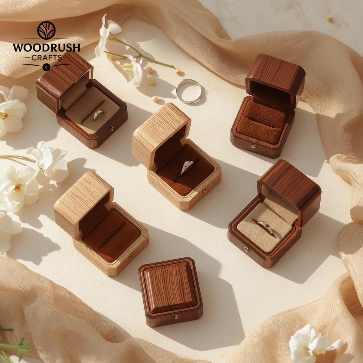Handcrafted Wooden Ring Box — Specially Designed for Couples & Engagements