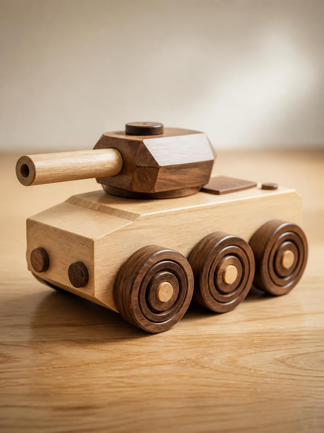 Handcrafted Wooden Small Toy Tank
