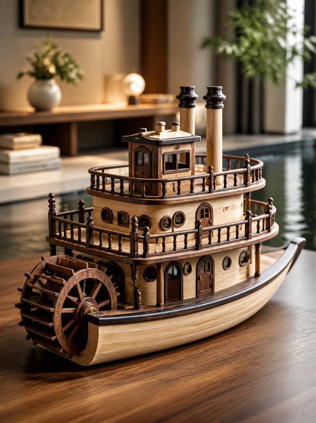 Handcrafted Wooden Toy Ship