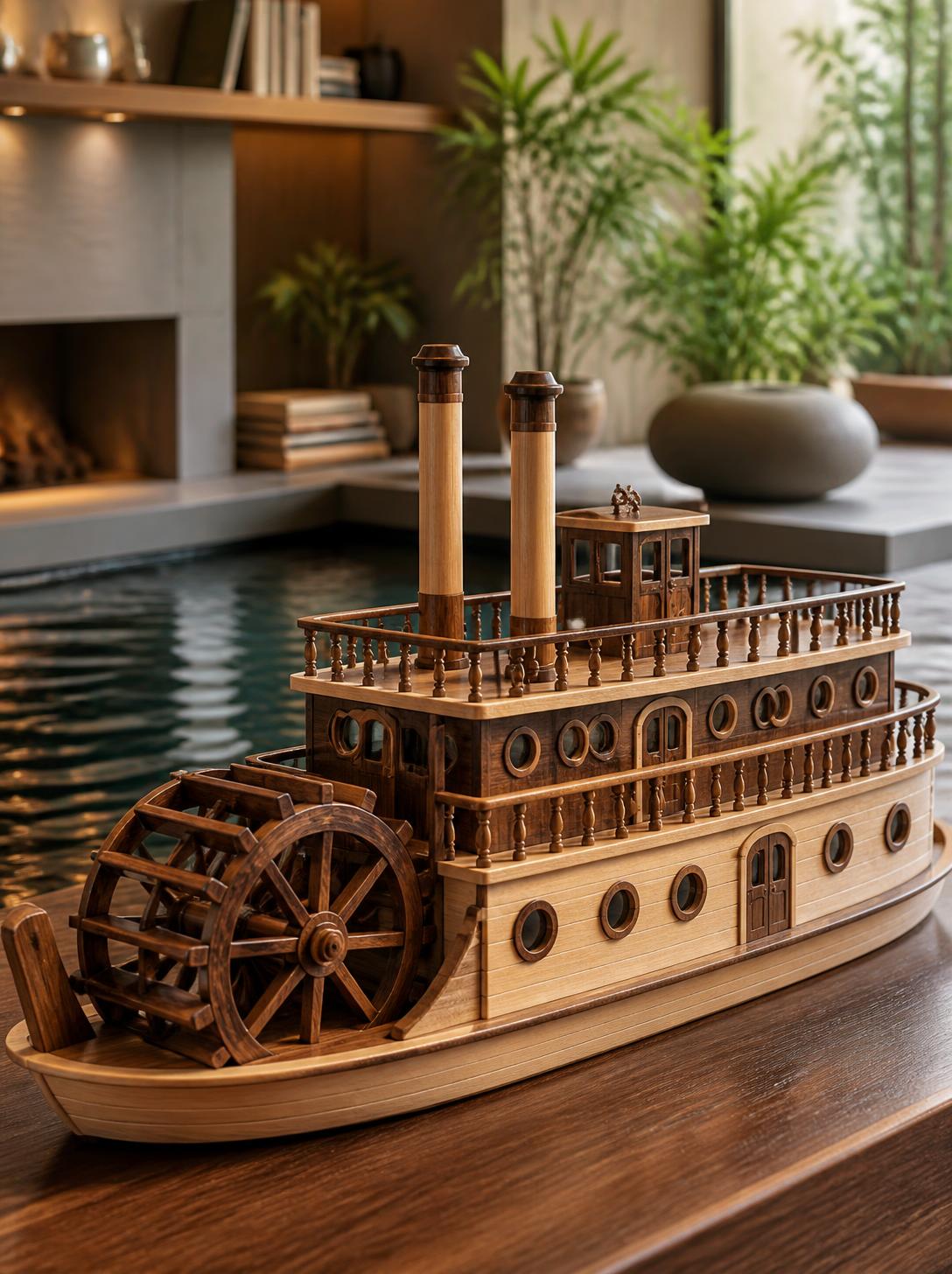 Handcrafted Wooden Toy Ship
