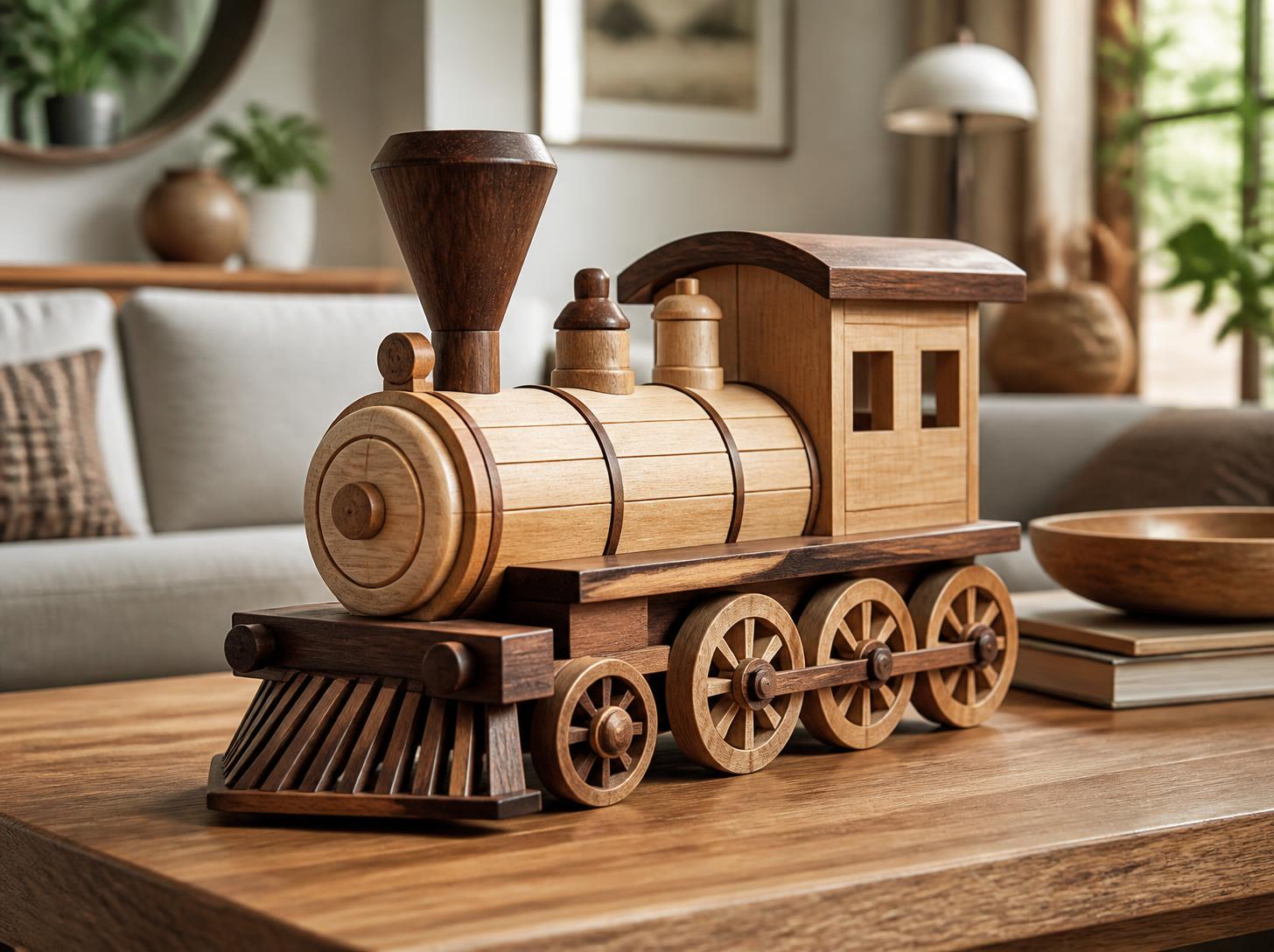 Handcrafted Wooden Toy Train