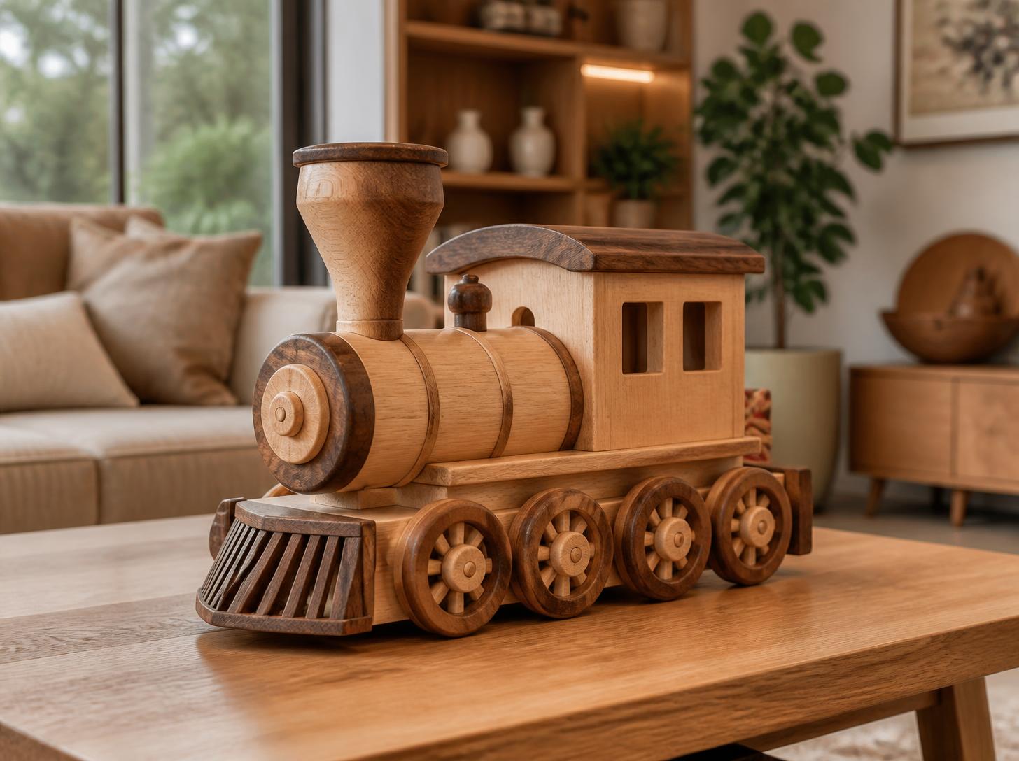 Handcrafted Wooden Toy Train