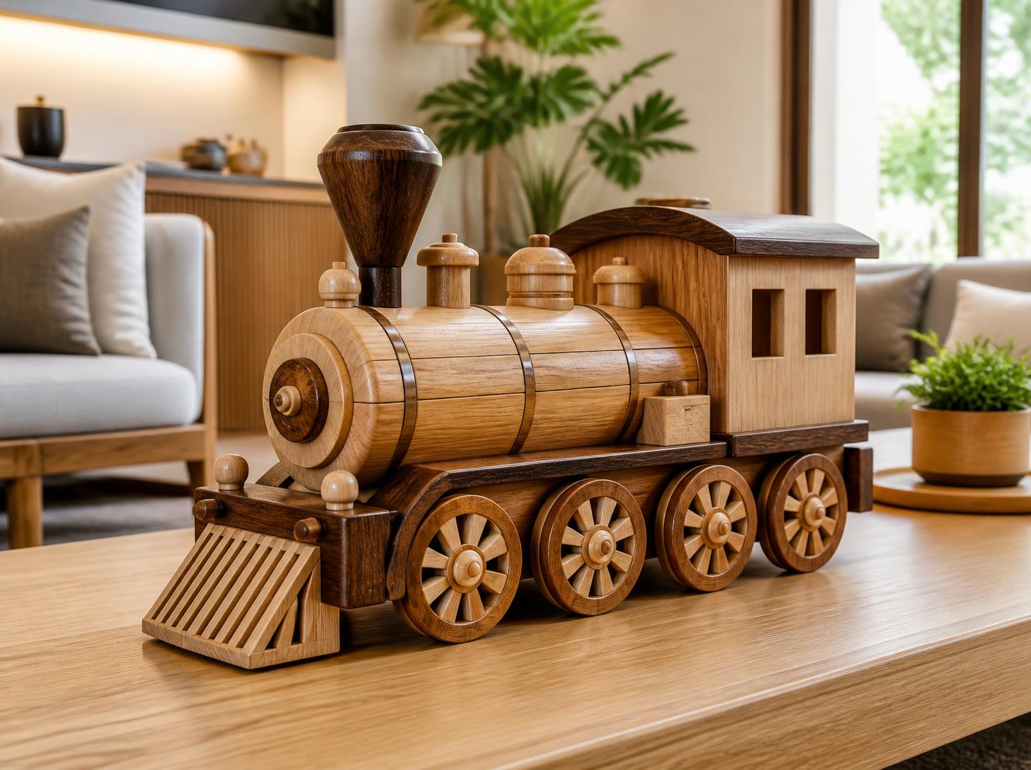 Handcrafted Wooden Toy Train