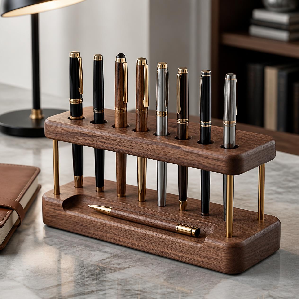 Handcrafted Wooden Pencil Stand