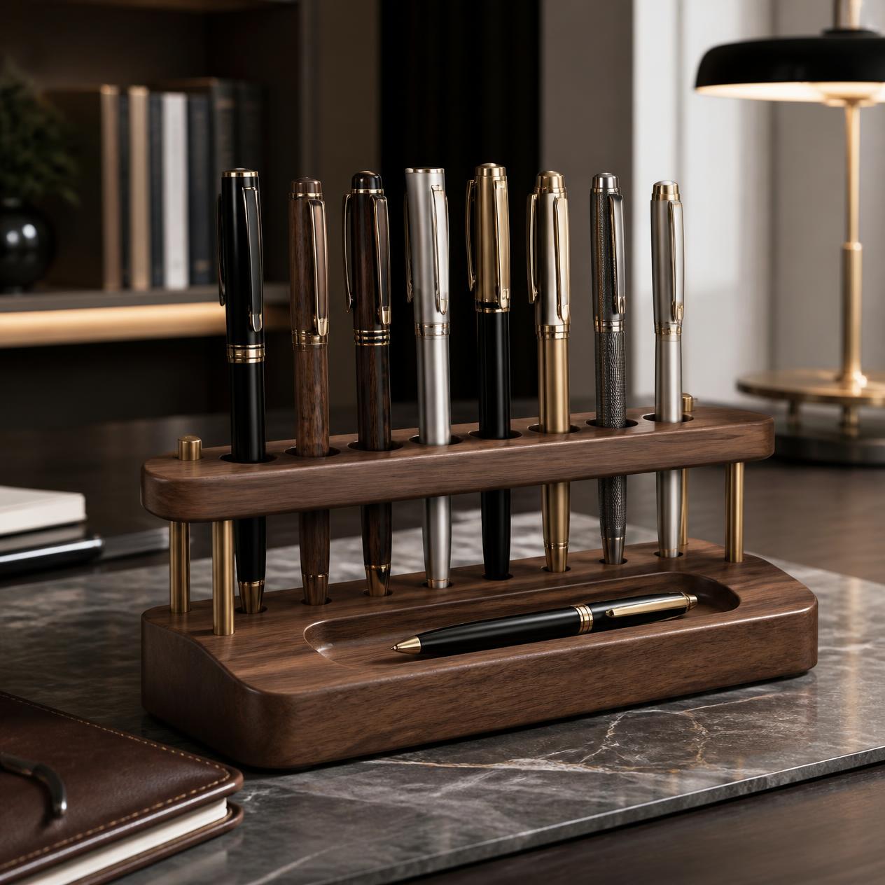 Handcrafted Wooden Pencil Stand
