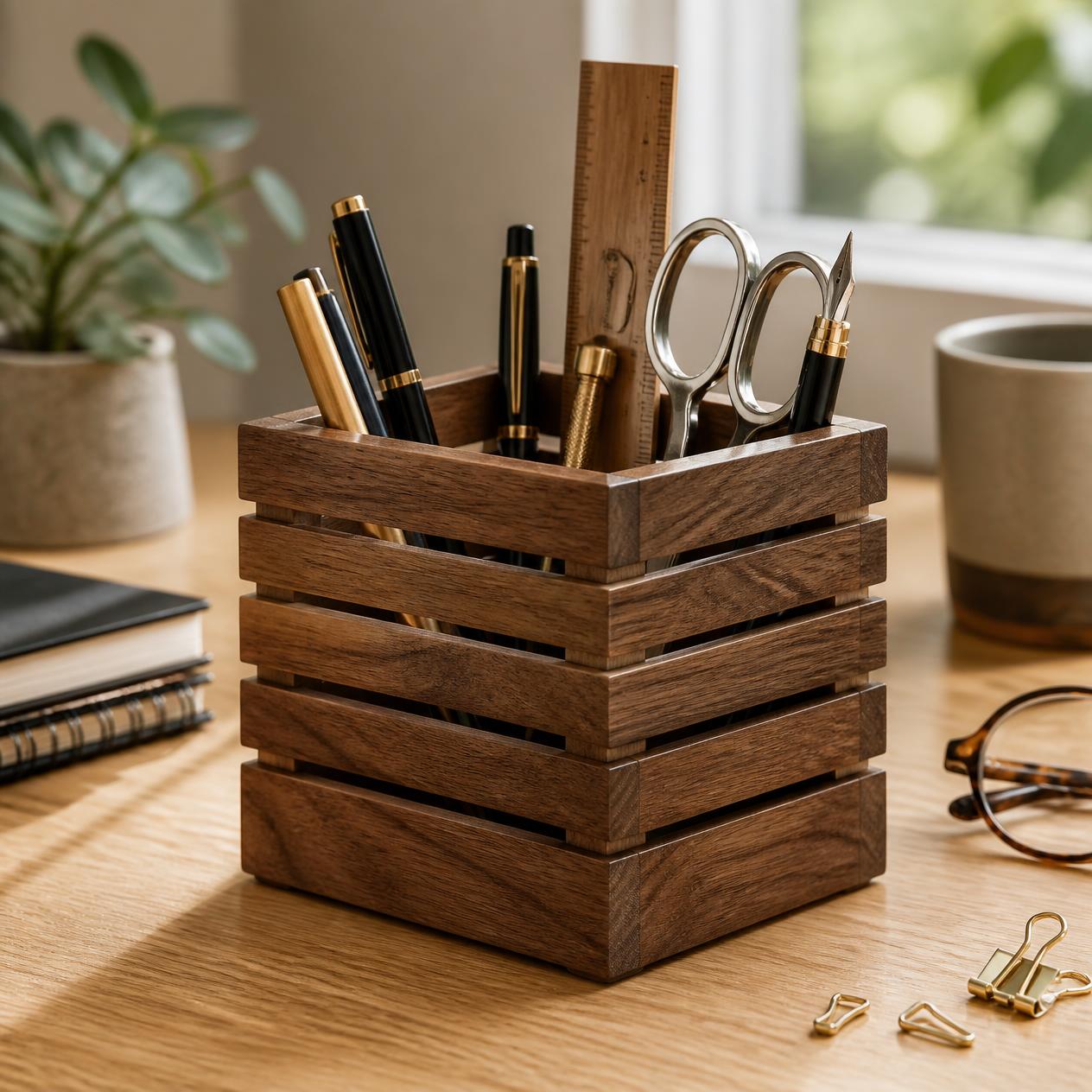 Handcrafted Wooden Pencil Box