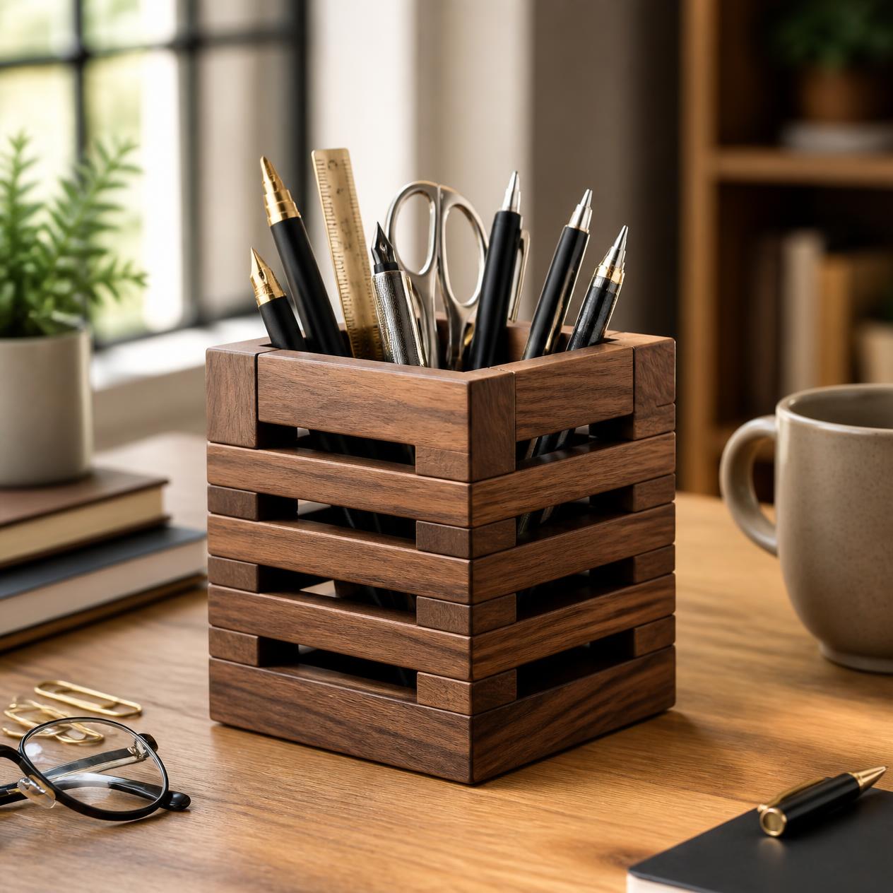 Handcrafted Wooden Pencil Box