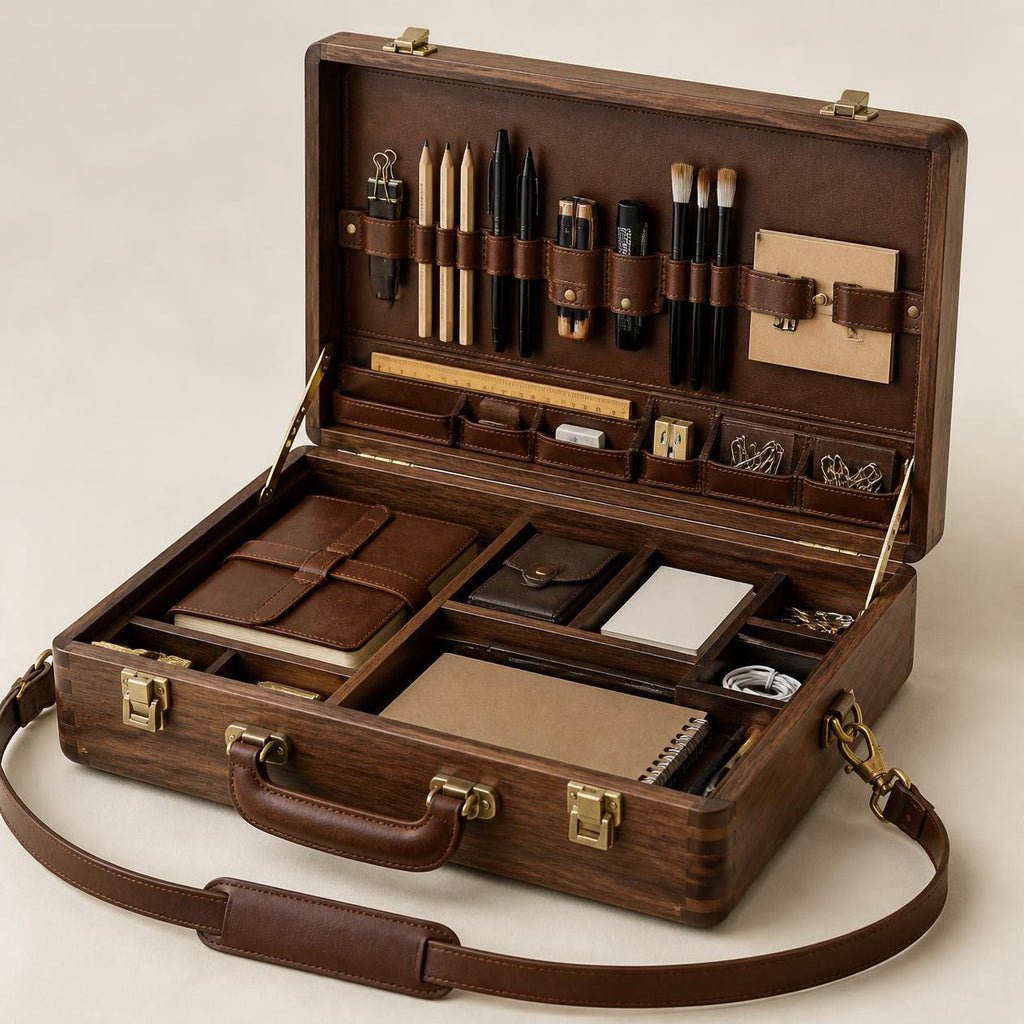 Wooden Portable Briefcase