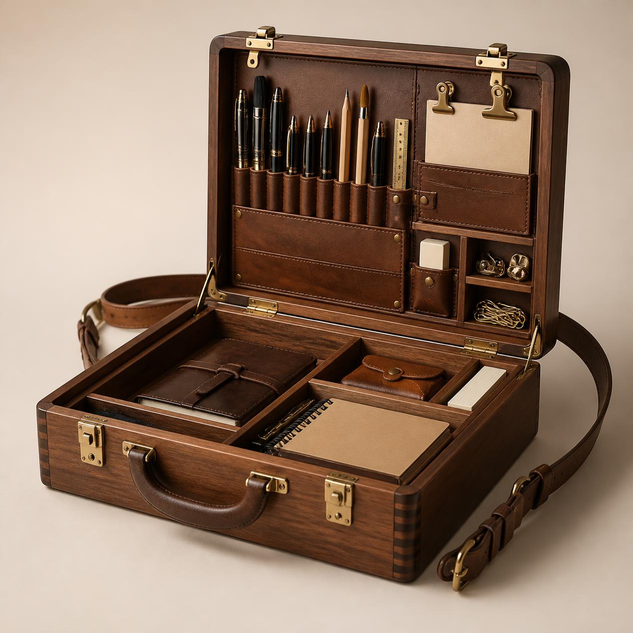 Wooden Portable Briefcase